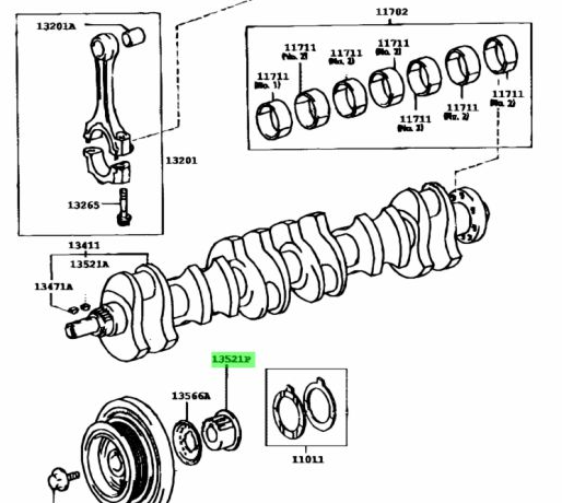 Genuine Toyota 1JZ/2JZ Non-VVTI Crankshaft Timing Gear