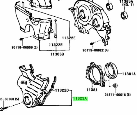 Genuine Toyota 1JZ Lower Timing Cover