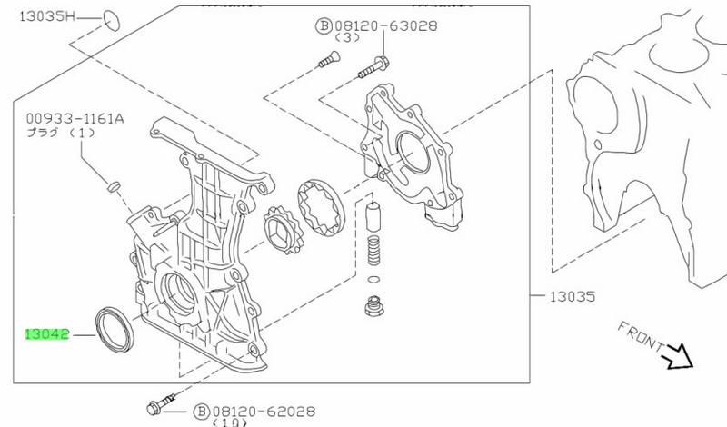 GENUNIE NISSAN SR20DE/T FRONT MAIN SEAL