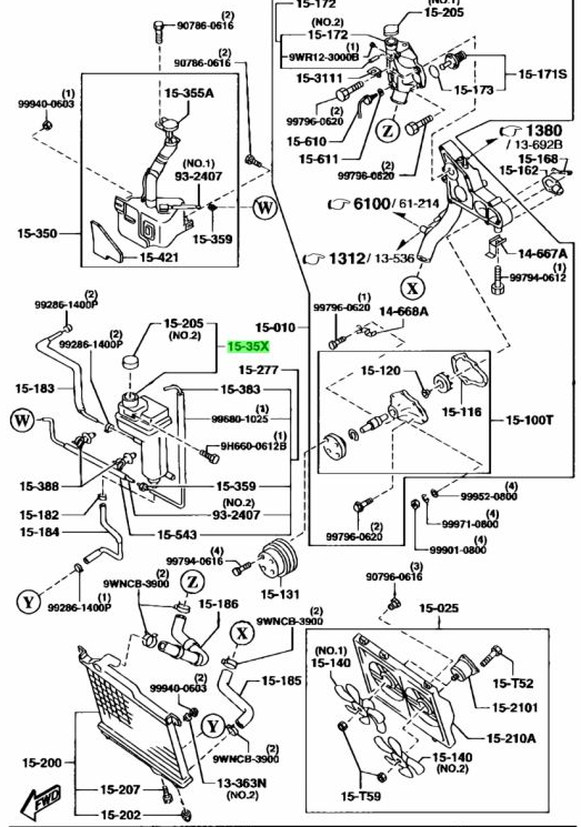 GENUINE MAZDA FD3 RX7 RADIATOR OVERFLOW