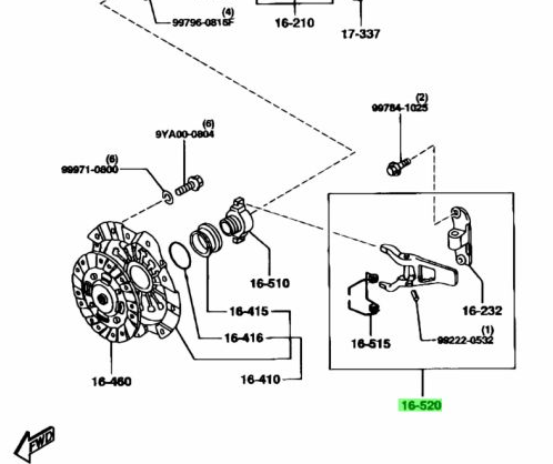 GENUINE MAZDA FD3 RX7 CLUTCH FORK ASSEMBLY