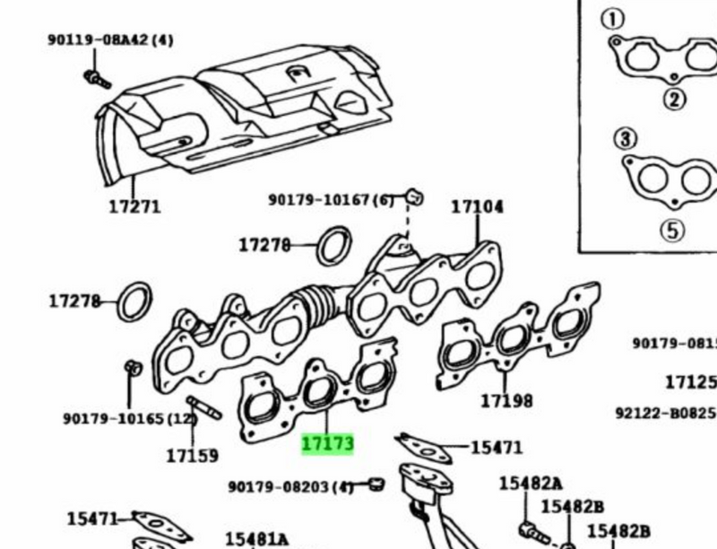 Genuine Toyota 2JZGTE Exhaust Manifold Gaskets