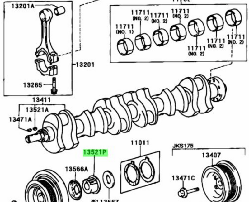 Genuine Toyota 1JZ/2JZ VVTI Crankshaft Timing Gear