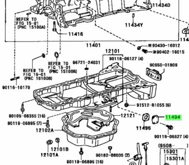 Genuine Toyota 1JZ/2JZ Sump Block Off Plate