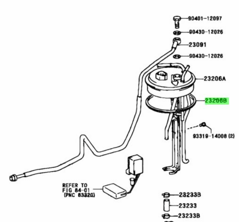 Genuine Toyota Supra JZA80 Fuel Tank Hanger O-ring
