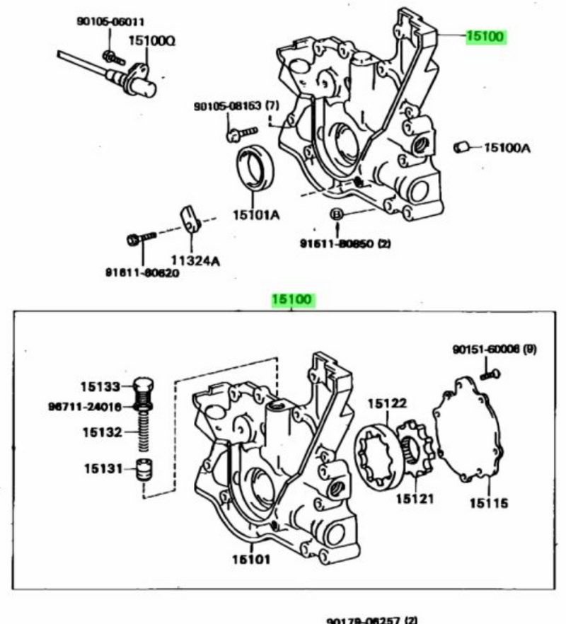 Genuine Toyota 2JZGTE Turbo Oil Pump