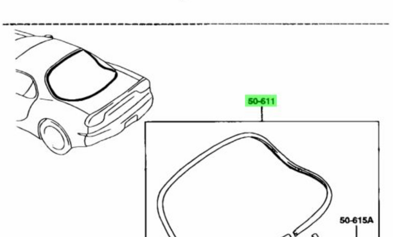 Genuine Mazda RX-7 FD3S REAR Outer Windscreen Moulding