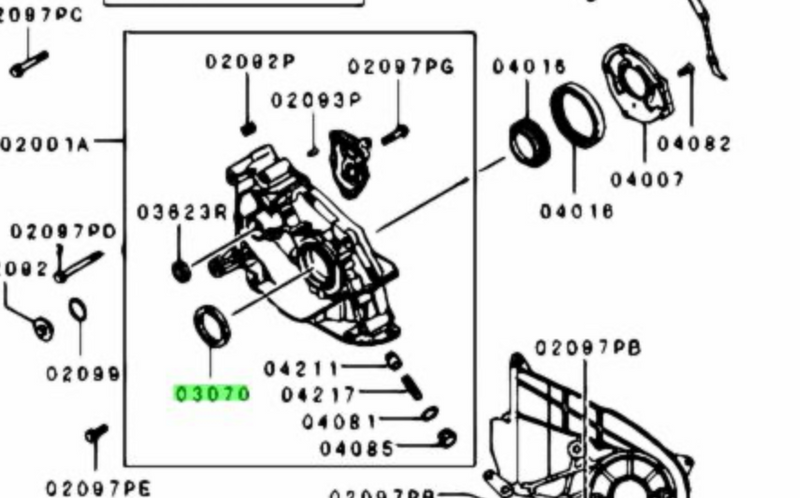 GENUINE Mitsubishi Lancer EVO 4-9 Front Main Seal (4G63)