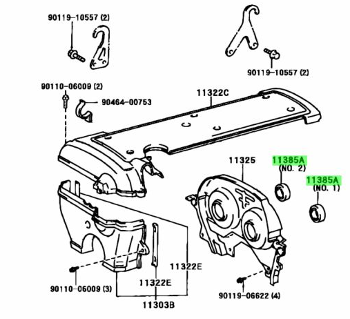 GENUINE TOYOTA 2JZ VVTI CAMSHAFT SEAL SET