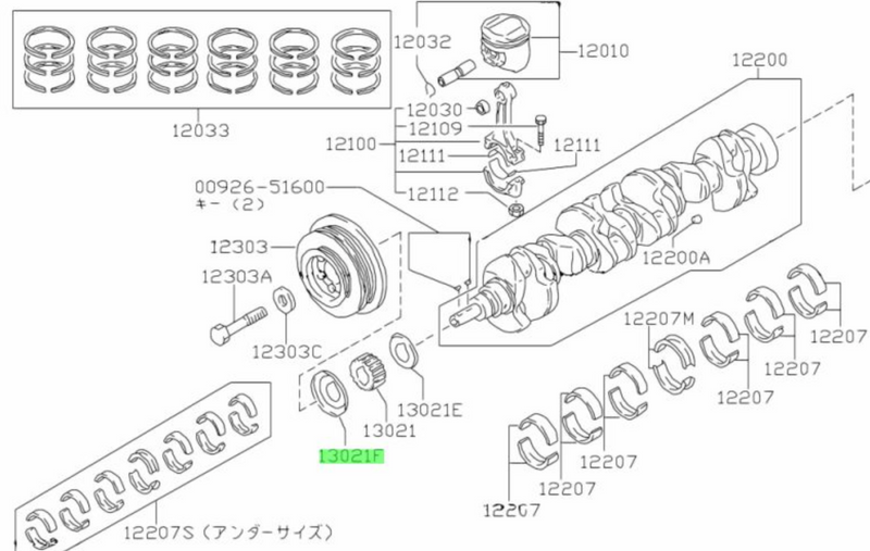 Genuine Nissan Crankshaft Timing Gear Front Guide / Washer Fits RB20/25