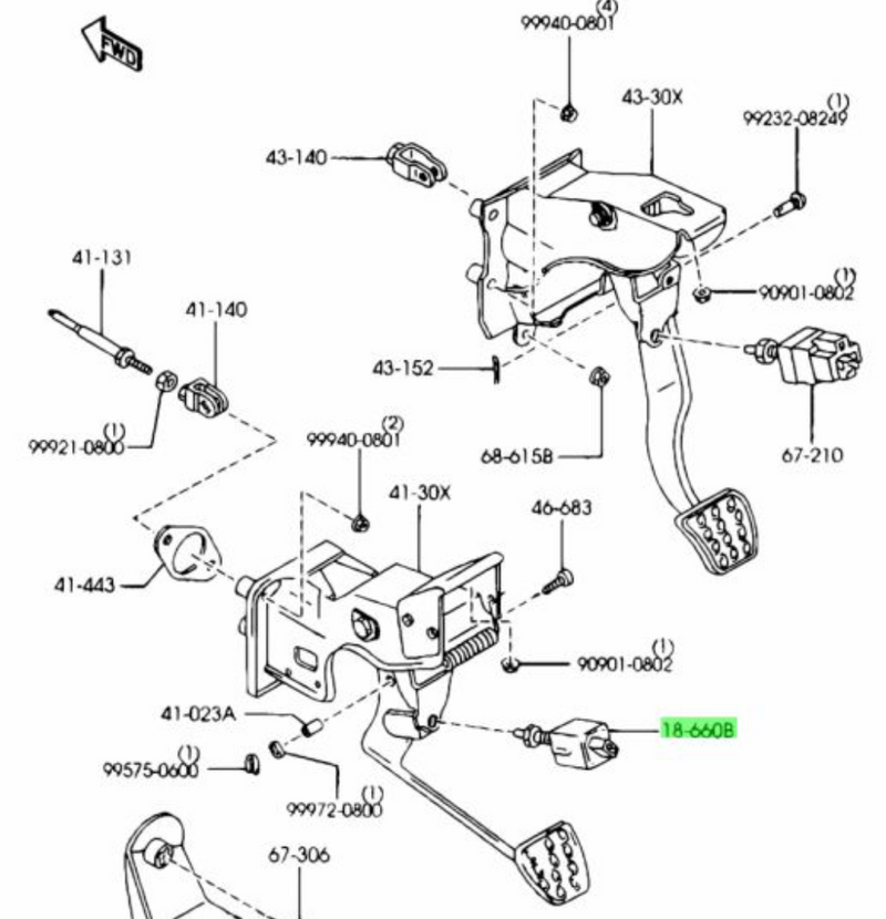 Genuine Mazda RX-7 FD3S Clutch Switch