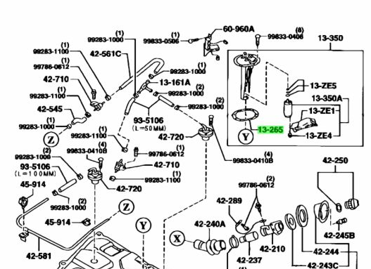 Genuine MAZDA RX-7 FD3S  Fuel Pump Tank Gasket