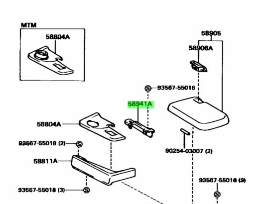 Genuine Toyota JZA80 Supra MK4 Handbrake Surround