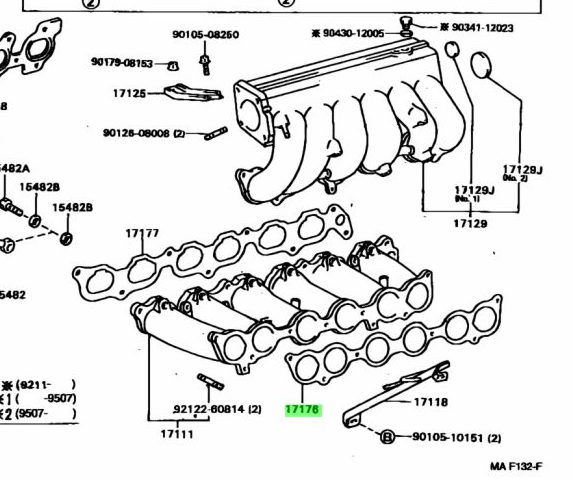 GENUINE TOYOTA 2JZGTE Intake Collector Gasket
