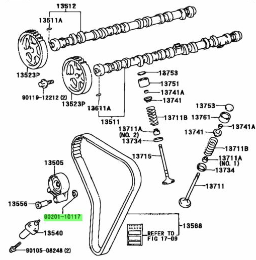 GENUINE TOYOTA 1JZ/2JZ TIMING IDLER BOLT WASHER