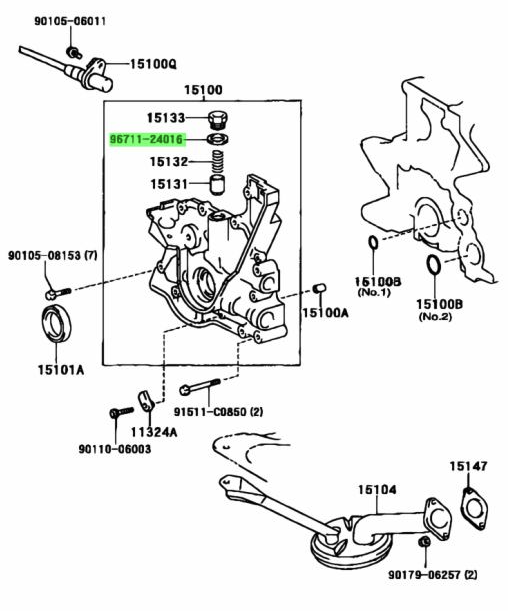 GENUINE TOYOTA 1JZ/2JZ OIL PUMP RELIEF VAVLE O-RING