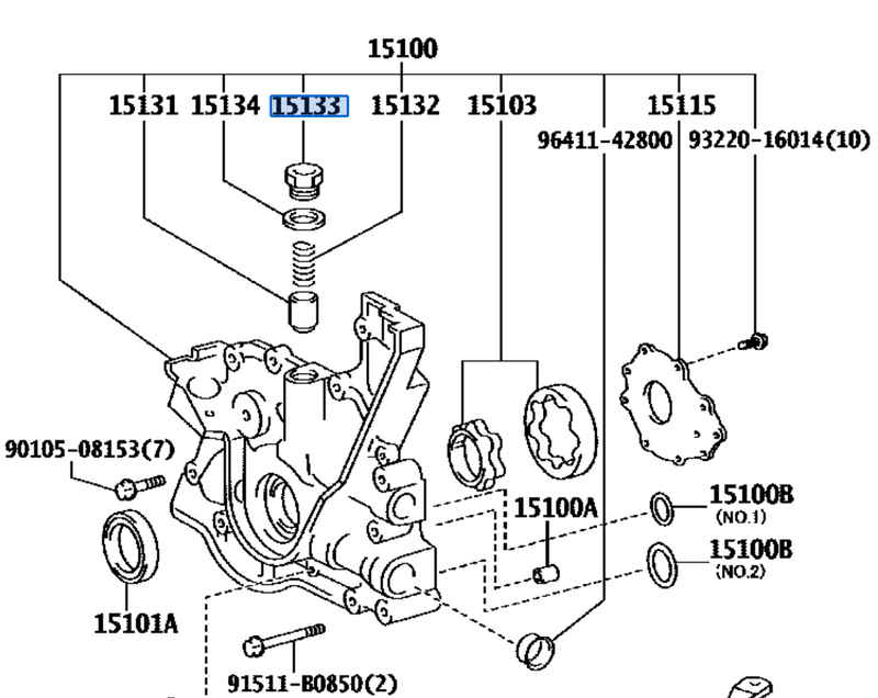 GENUINE TOYOTA 1JZ/2JZ OIL PUMP REILEF VALVE CAP
