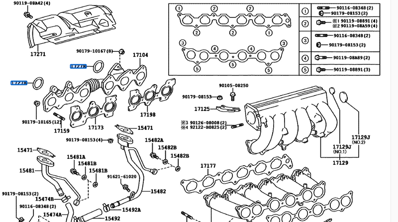 GENUINE TOYOTA 2JZ TURBO TO MANIFOLD GASKET / O-RING